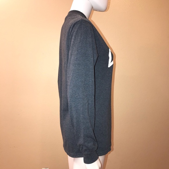 Cats Long Sleeve Graphic Tee Womens Size Small Grey Spell Out Paw Print - Picture 8 of 13